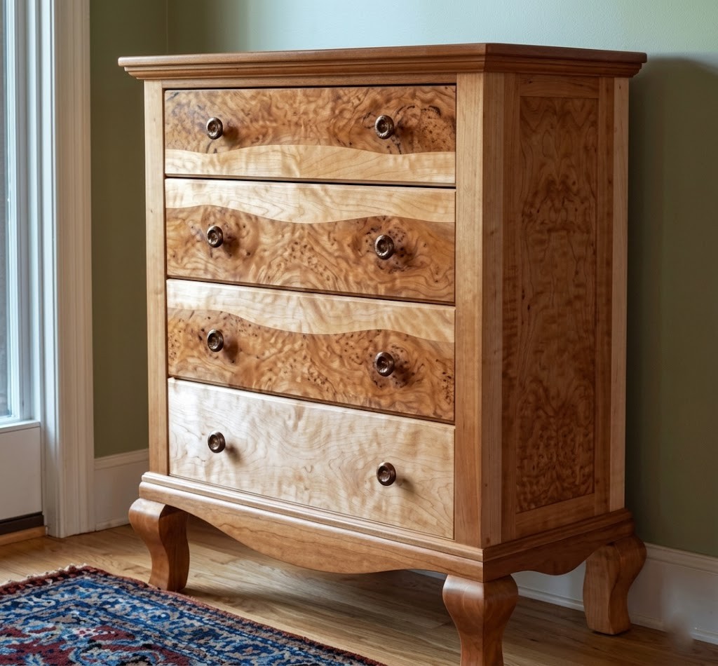 Solid wood bookshelf